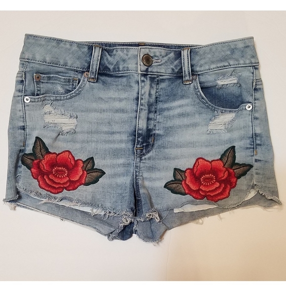 American Eagle Outfitters Pants - AEO Distressed Hi-Rise Shorts